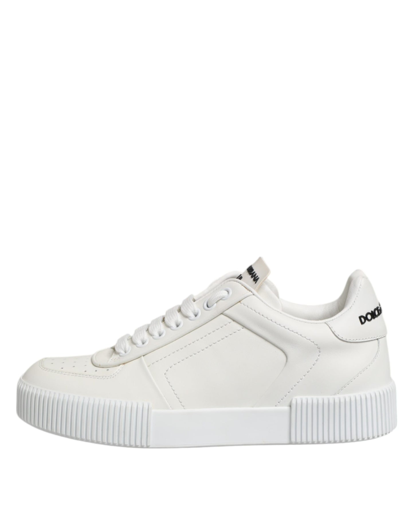 Dolce &amp; Gabbana Weiße Miami Leder Low Top Sneakers Schuhe