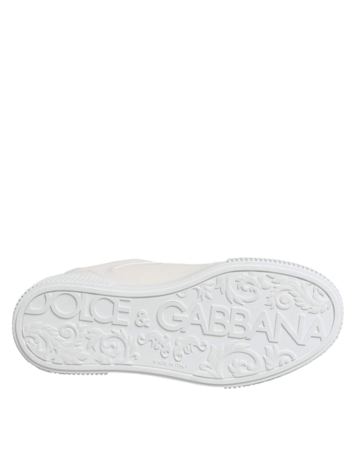 Dolce &amp; Gabbana Weiße Miami Leder Low Top Sneakers Schuhe