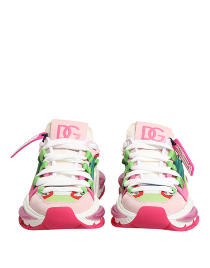 Dolce &amp; Gabbana Airmaster Low Top Sneaker aus mehrfarbigem Leder