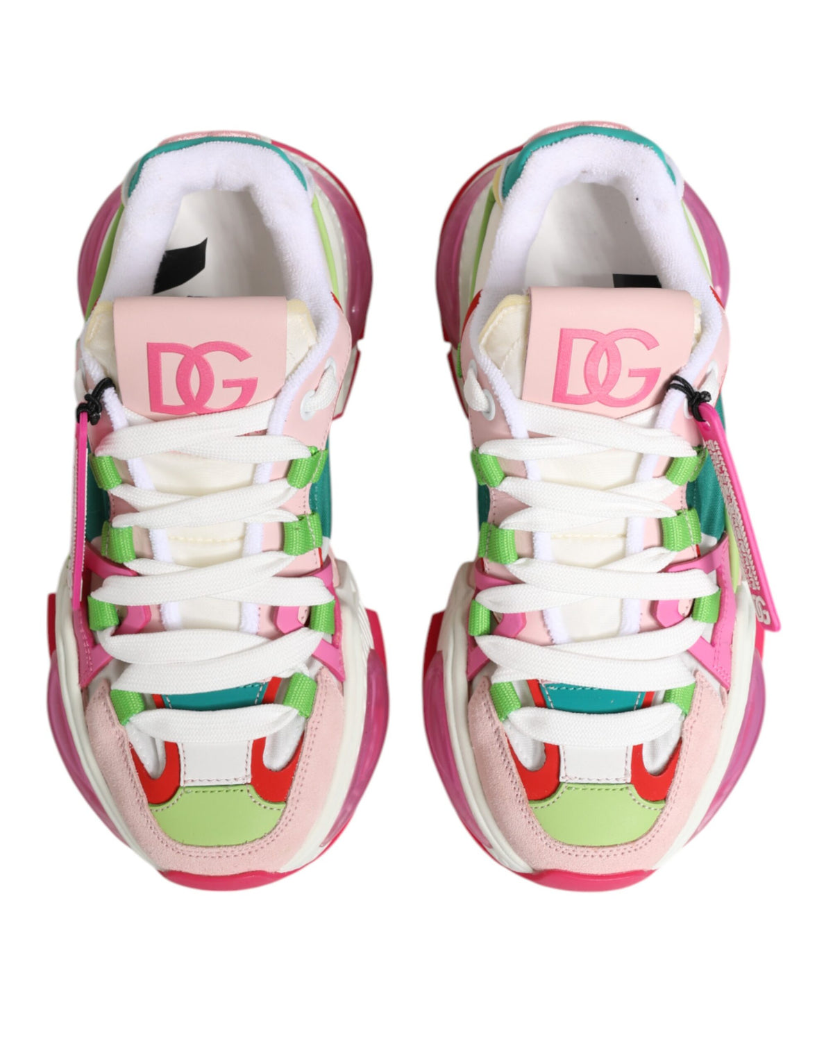Dolce &amp; Gabbana Airmaster Low Top Sneaker aus mehrfarbigem Leder