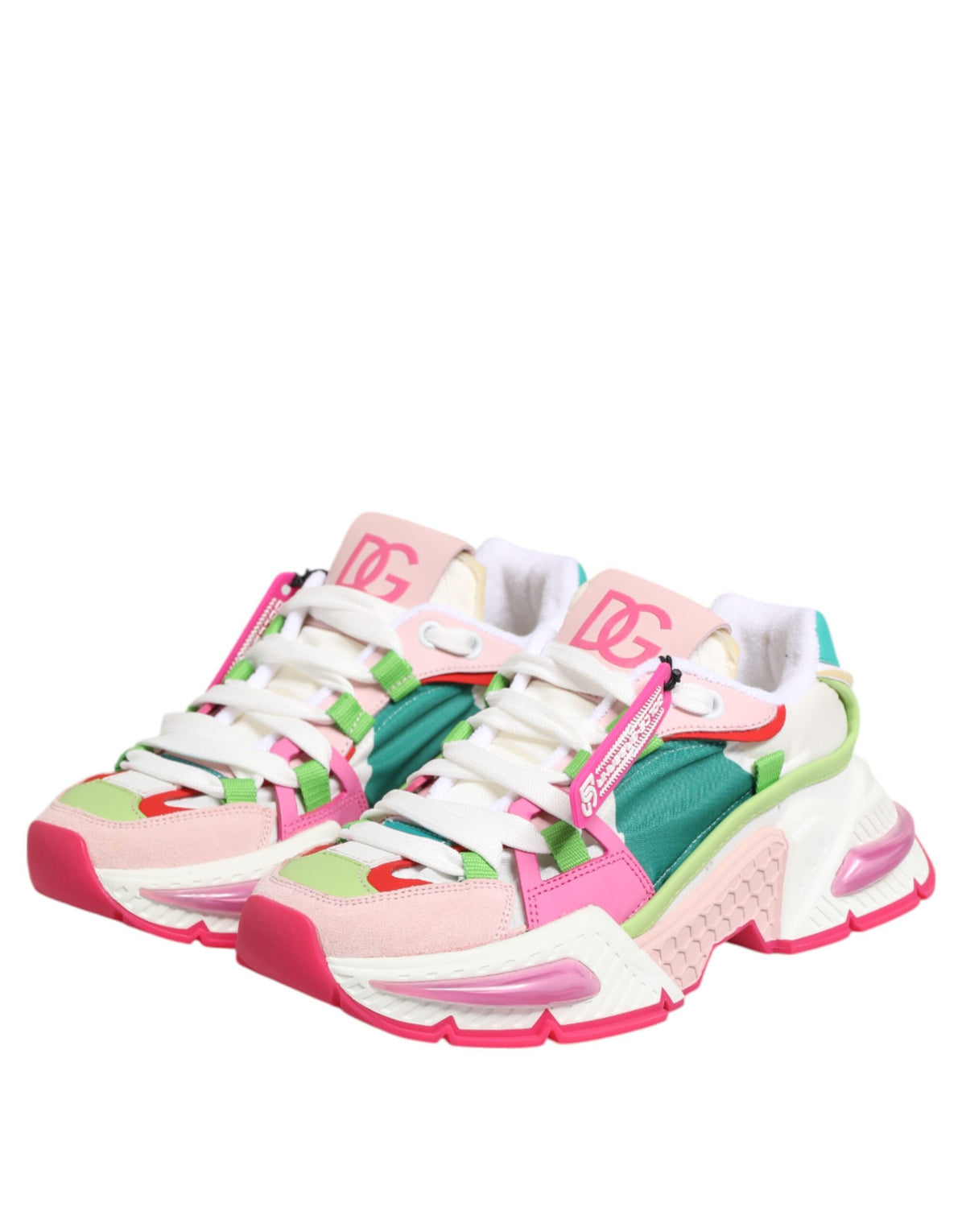 Dolce &amp; Gabbana Airmaster Low Top Sneaker aus mehrfarbigem Leder