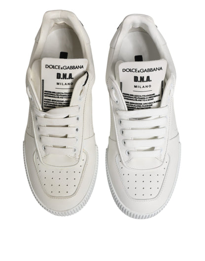 Dolce &amp; Gabbana Weiße Miami Leder Low Top Sneakers Schuhe