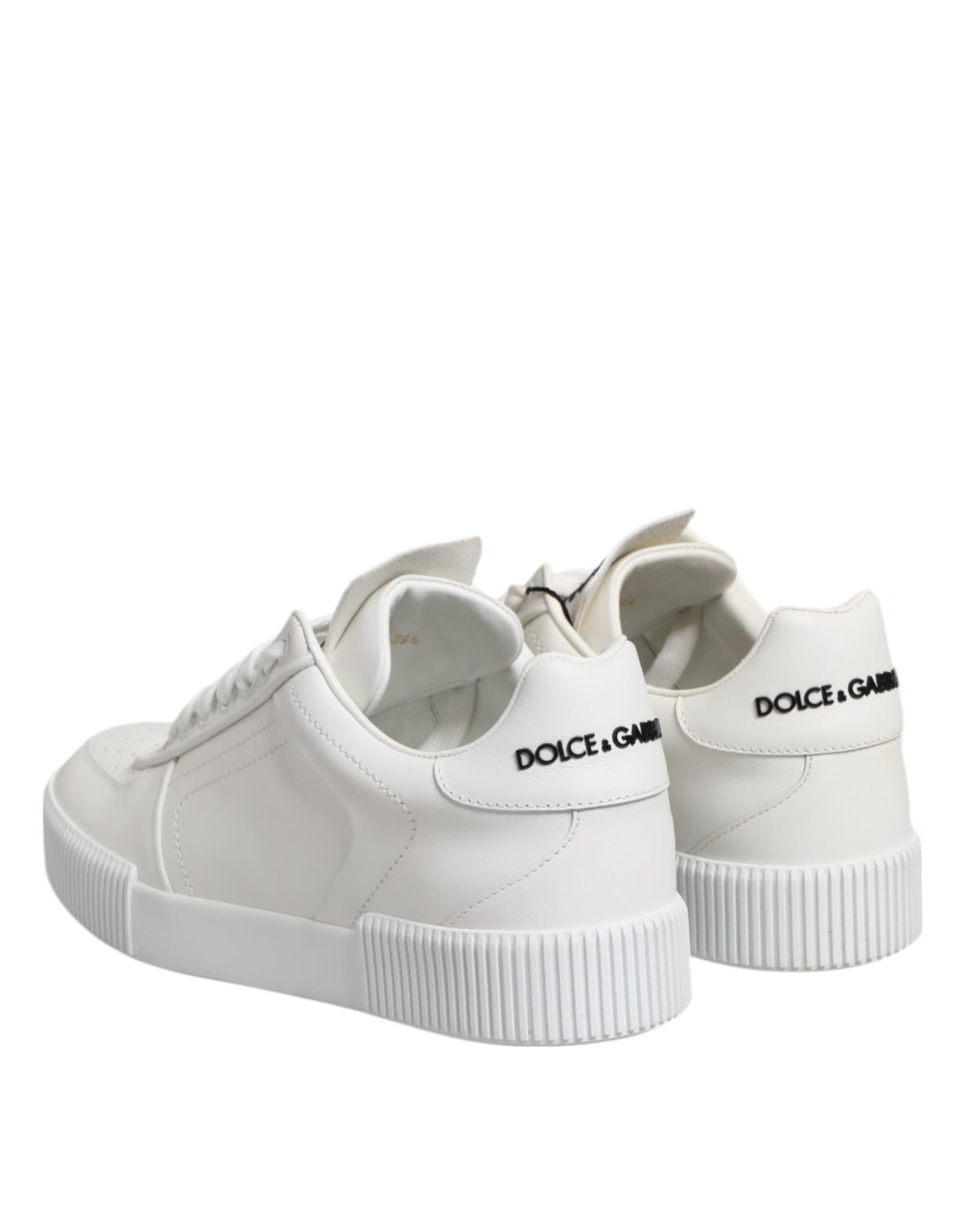 Dolce &amp; Gabbana Weiße Miami Leder Low Top Sneakers Schuhe