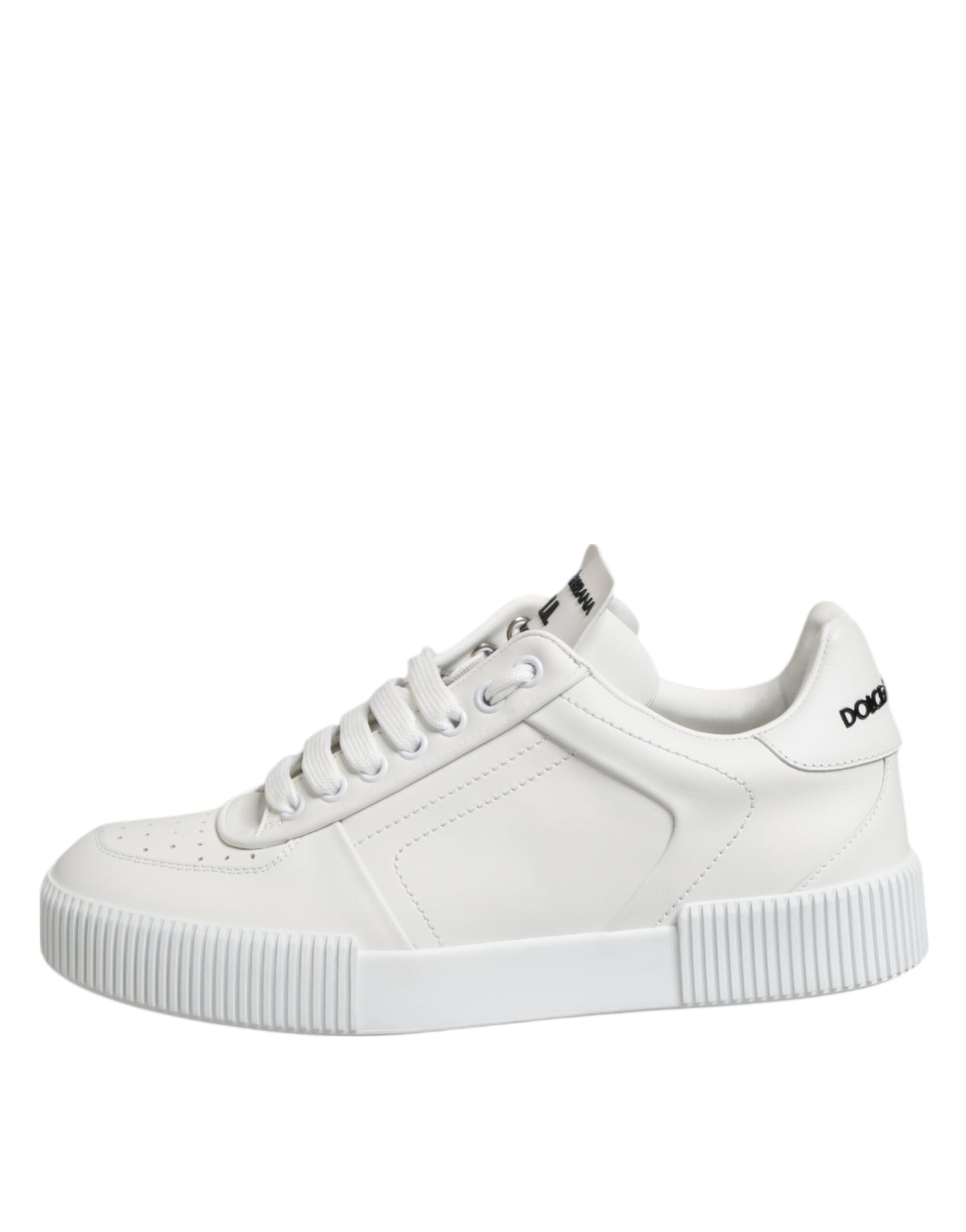 Dolce &amp; Gabbana Weiße Miami Leder Low Top Sneakers Schuhe