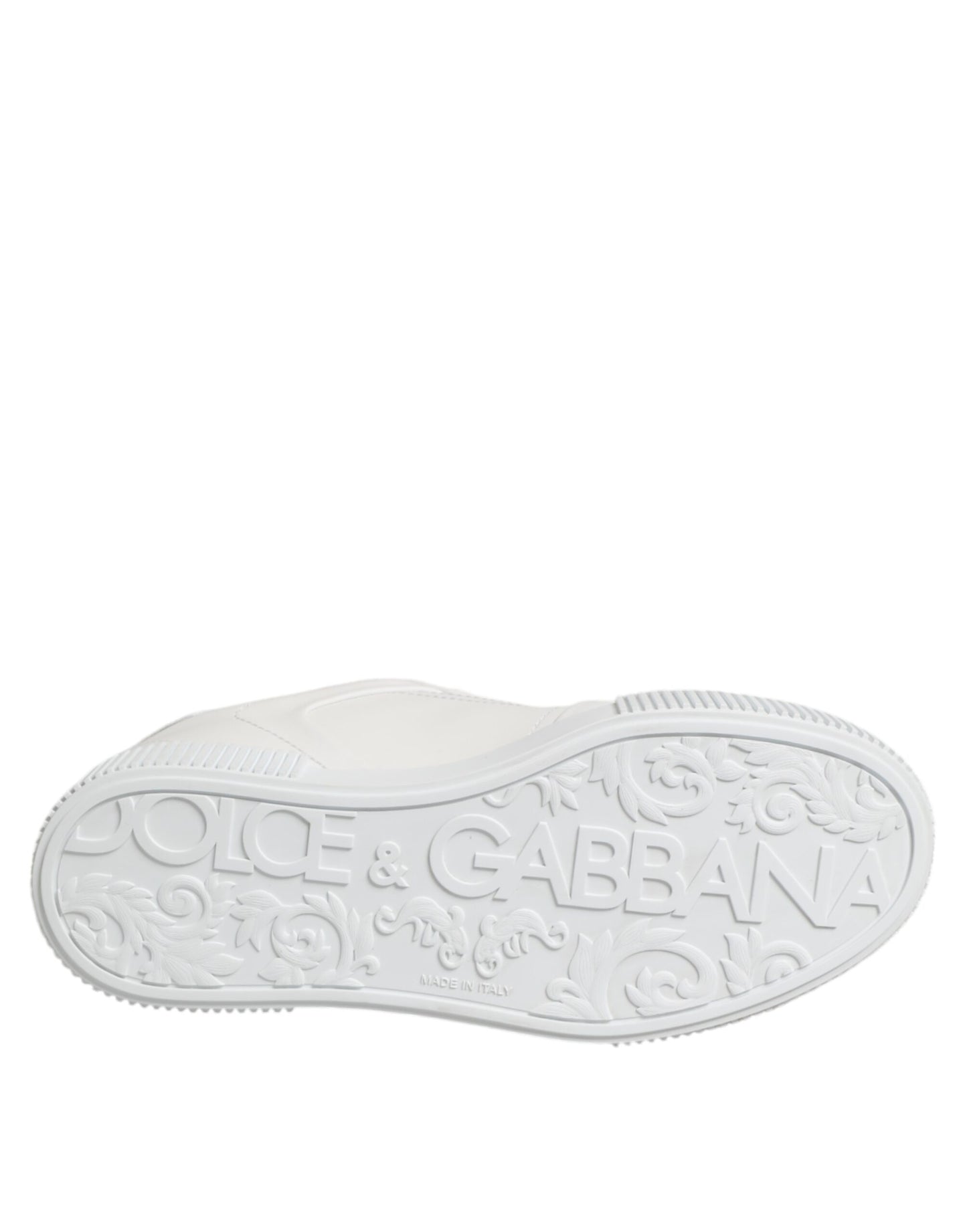 Dolce &amp; Gabbana Weiße Miami Leder Low Top Sneakers Schuhe