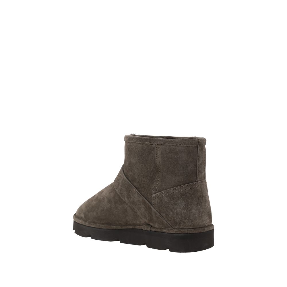 Brunello Cucinelli Braune Kalbsleder-Stiefeletten Modell Bos Taurus
