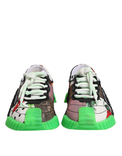 Dolce &amp; Gabbana Multicor DG Logo Leopard Cherry Sneaker Schuhe