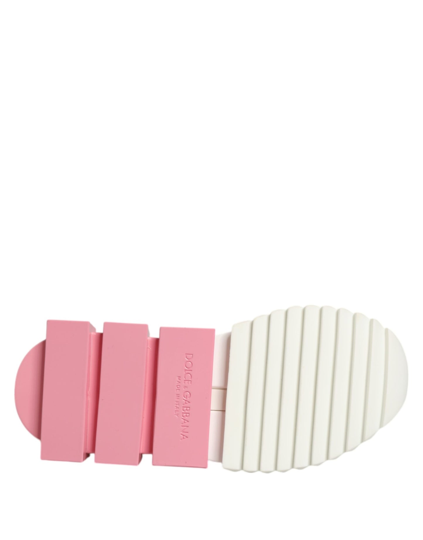 Dolce & Gabbana White Pink Low Top Sorrento Sneakers Shoes