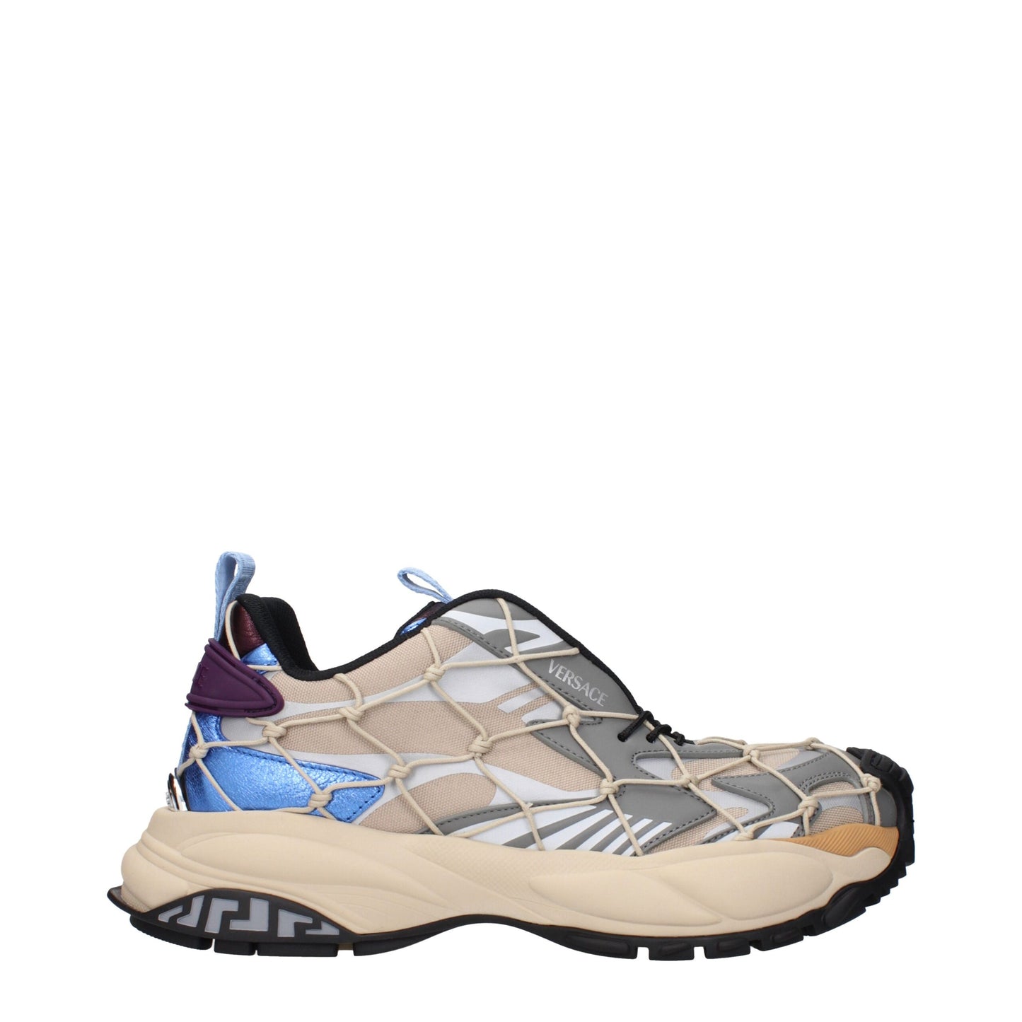 Beige Stoff-Sneakers von Versace