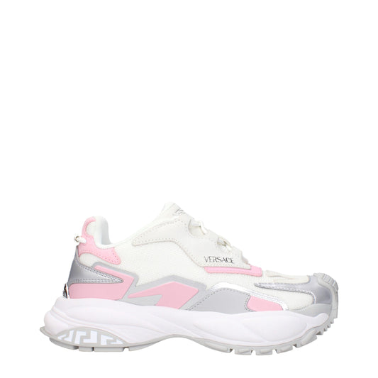 Versace – Klobige Sneakers aus weißem Stoff