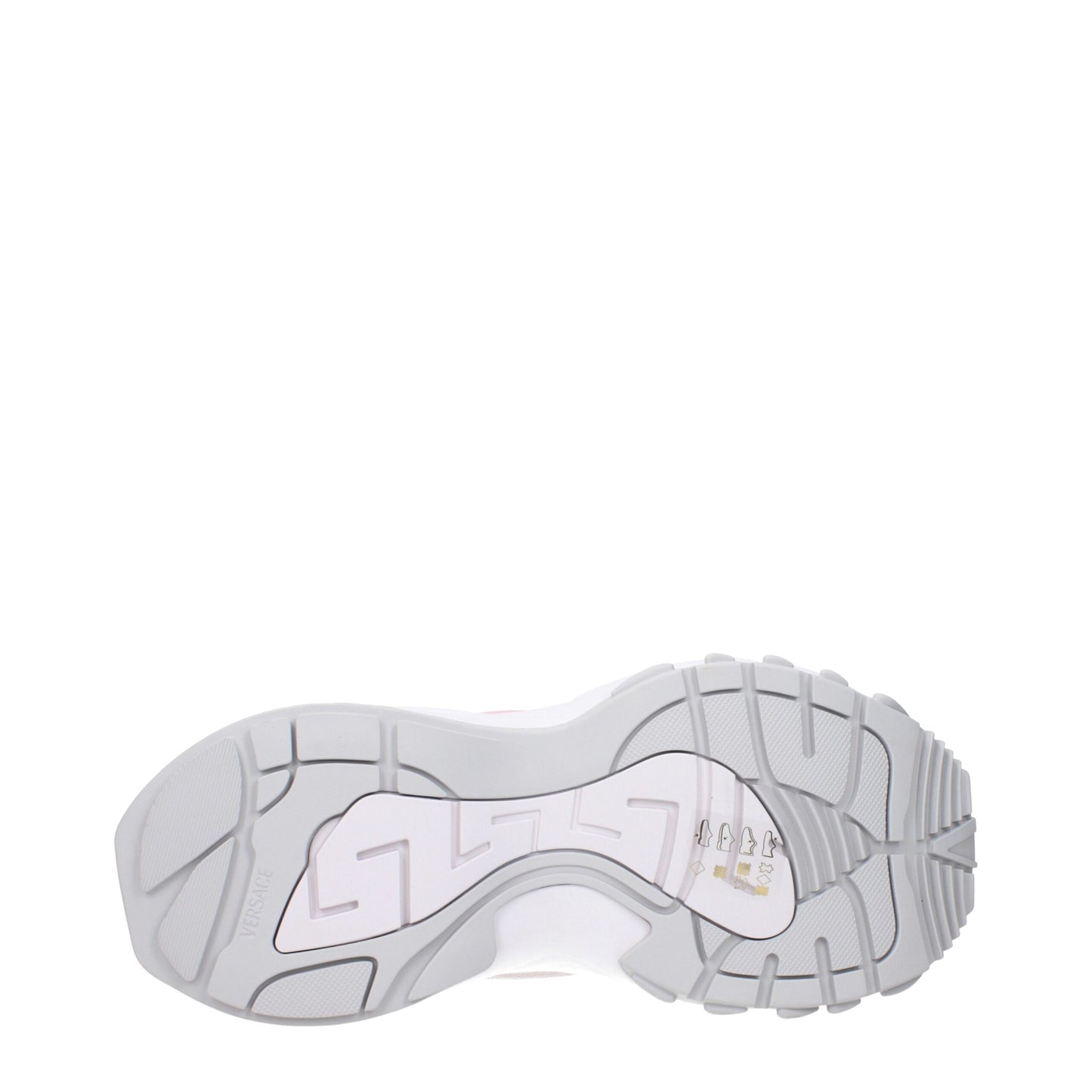 Versace – Klobige Sneakers aus weißem Stoff