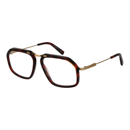Ermenegildo Zegna Burgunderfarbene Metallbrille (Gestell)