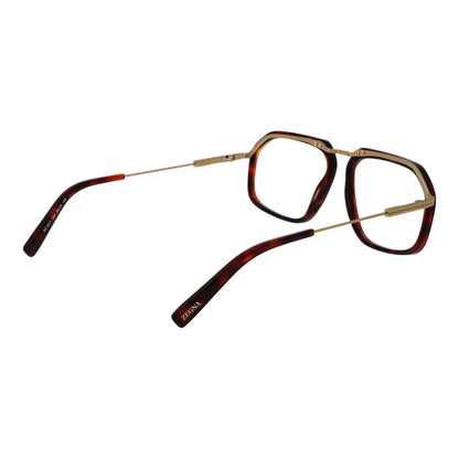 Ermenegildo Zegna Burgunderfarbene Metallbrille (Gestell)