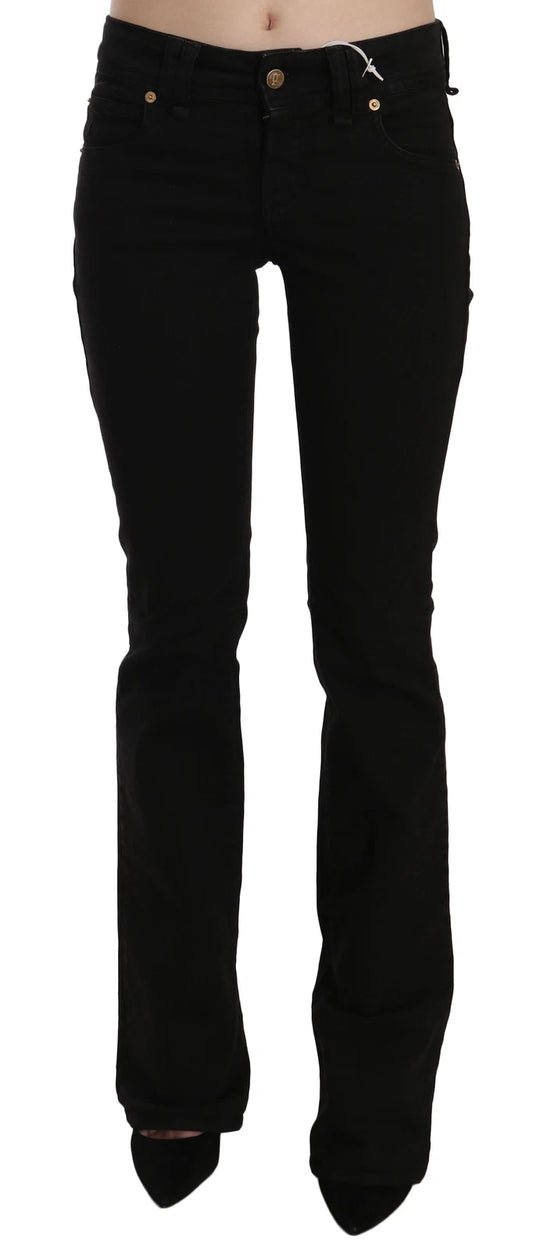 John Galliano Schwarze Jeans mit niedriger Taille und schmalem Bein 