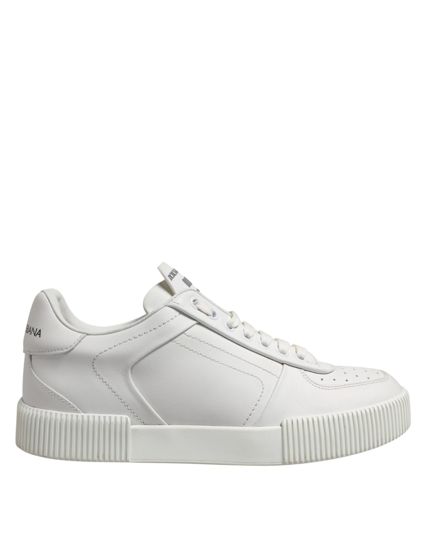 Dolce &amp; Gabbana Weiße Miami Low-Top-Sneakers aus Leder Herren Schuhe