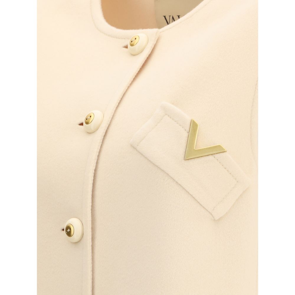 Valentino Wollkleidung aus cremefarbenem Fleece