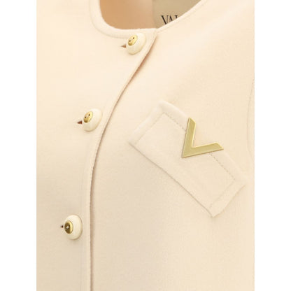 Valentino Wollkleidung aus cremefarbenem Fleece