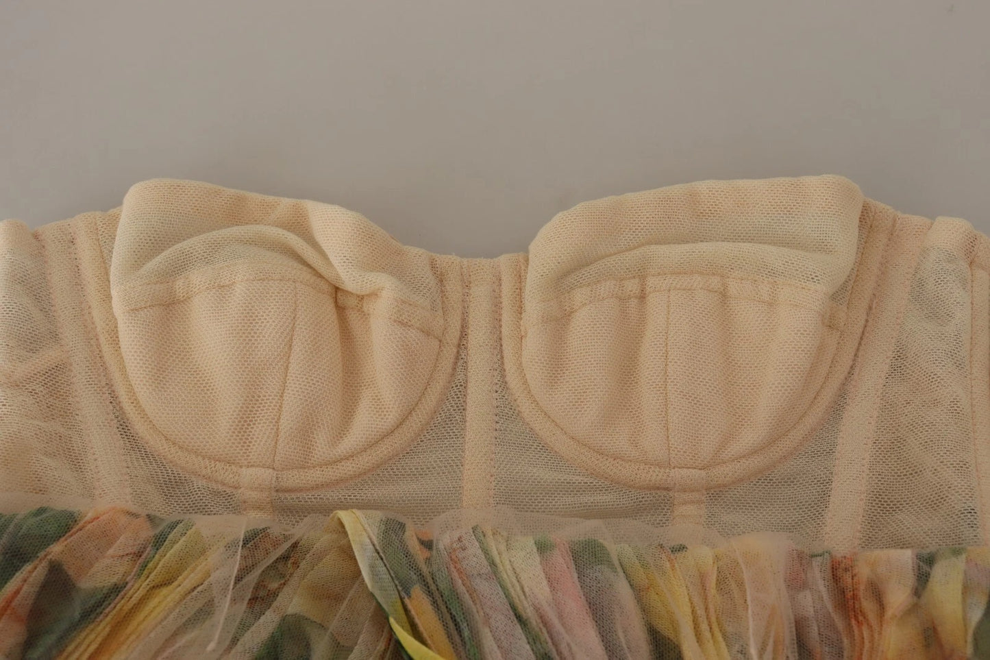 Dolce &amp; Gabbana – Gelbes, plissiertes Maxikleid mit Blumendruck