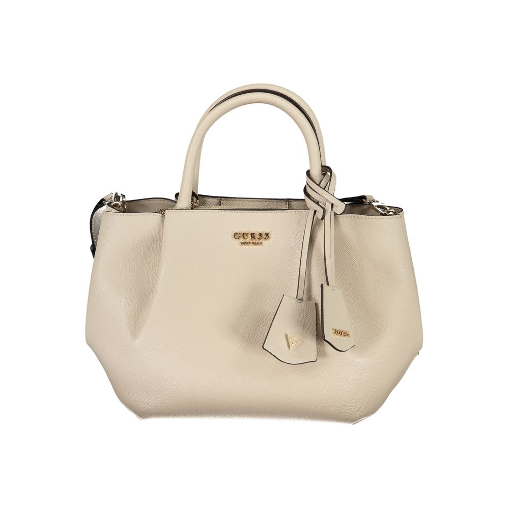 Guess Jeans Beige Polyethylen Damen Handtasche