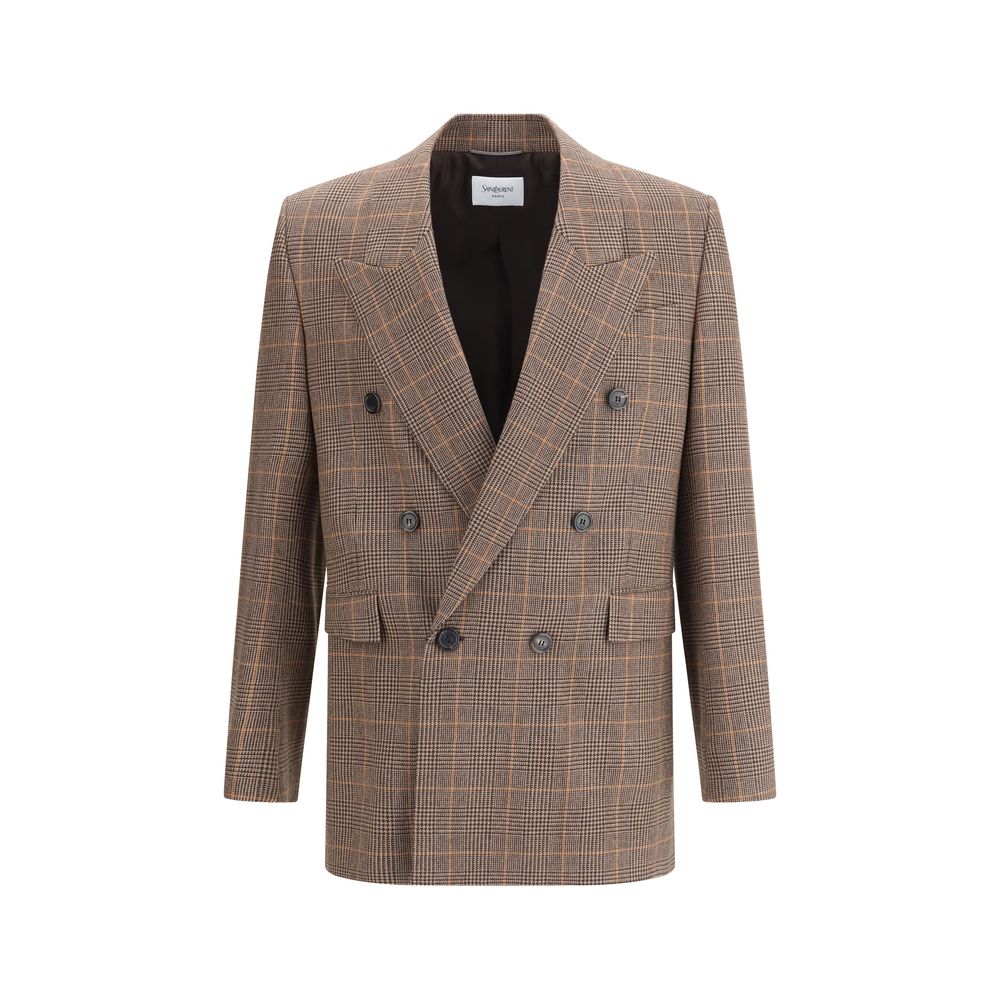Saint Laurent Prince de Galles Wollblazer