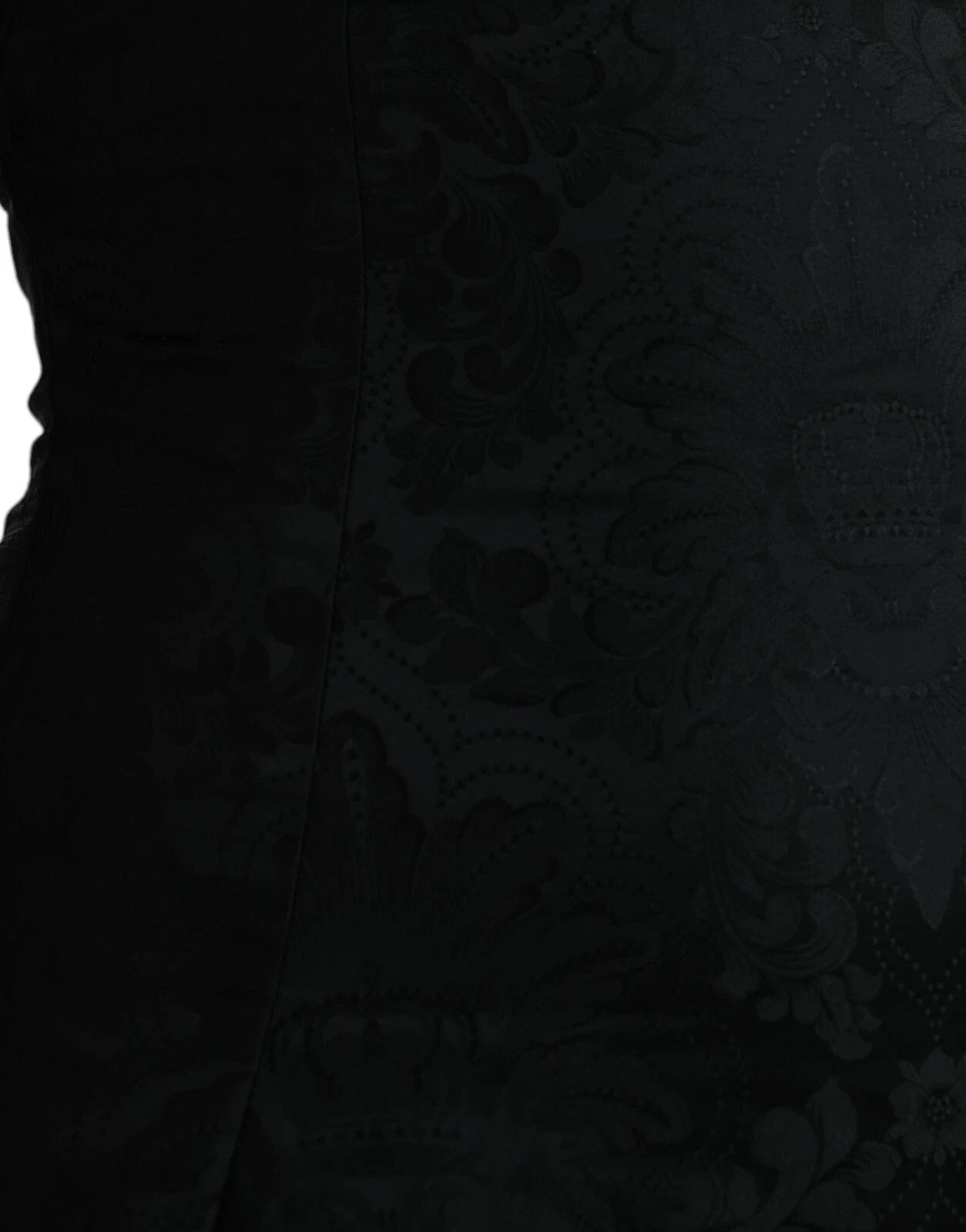 Dolce &amp; Gabbana – Schwarzes, ärmelloses, figurbetontes Minikleid in A-Linie