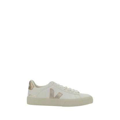 Veja White Calf Leather Bos Taurus Low Top Sneakers