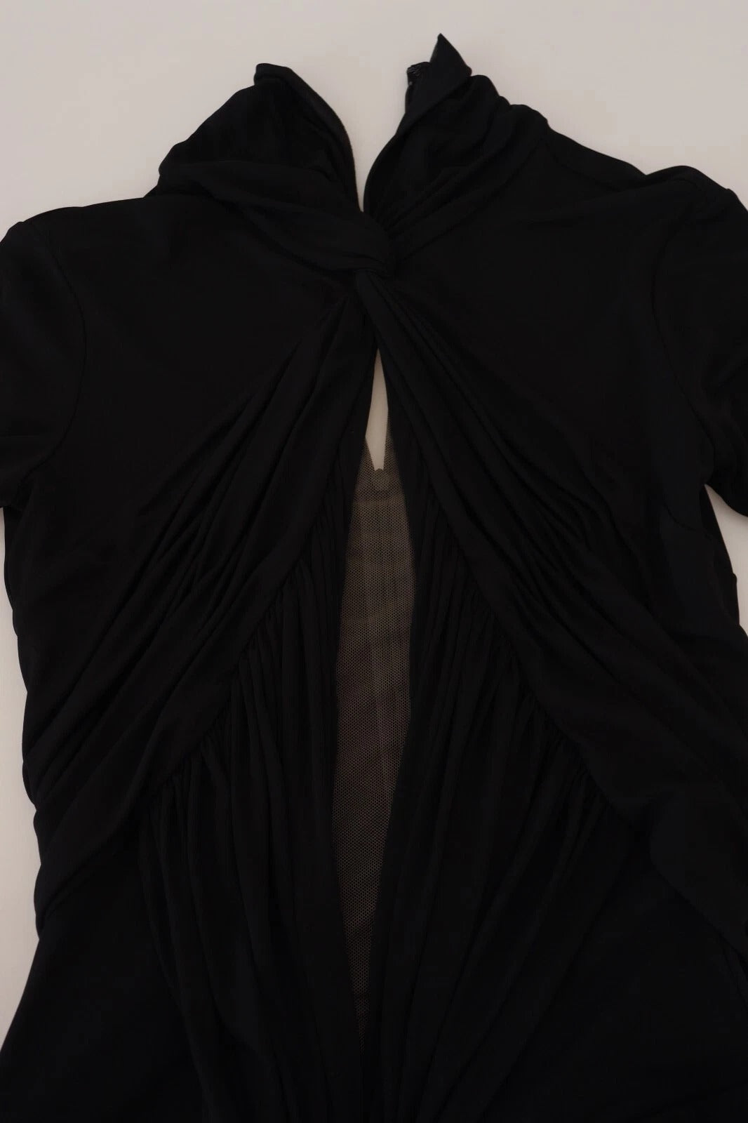 Dsquared² – Schwarzes Minikleid aus Viskose mit langen Ärmeln und Cut-Outs