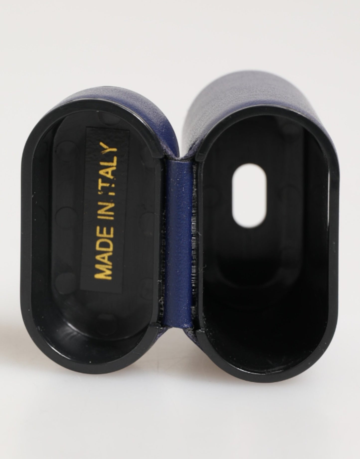 Dolce &amp; Gabbana Blaues Leder-Flip-Etui mit Logo-Print für Herren