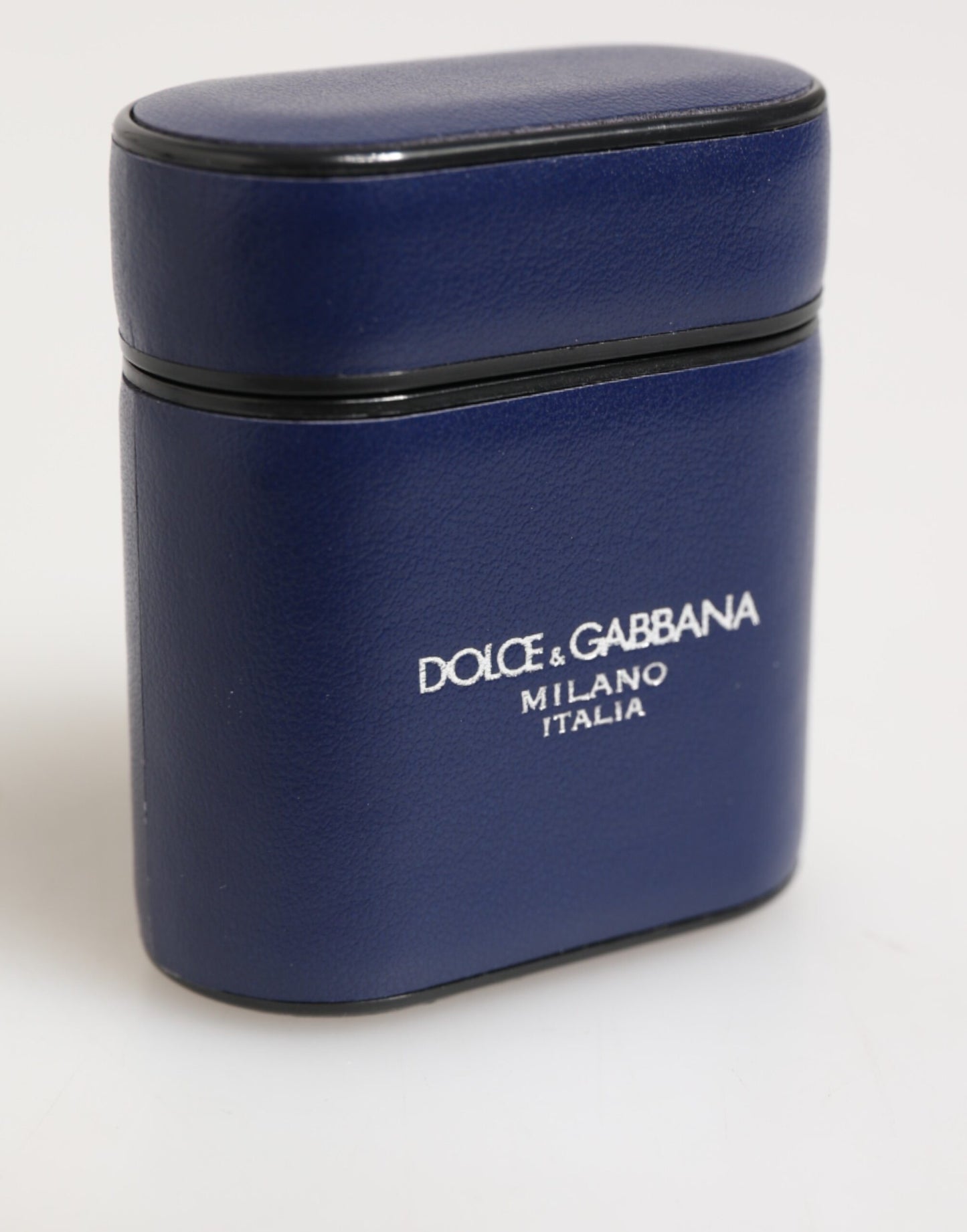 Dolce &amp; Gabbana Blaues Leder-Flip-Etui mit Logo-Print für Herren