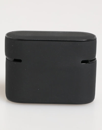 Dolce &amp; Gabbana – Airpods-Etui mit geprägtem Logo aus Gummi in Schwarz und Weiß