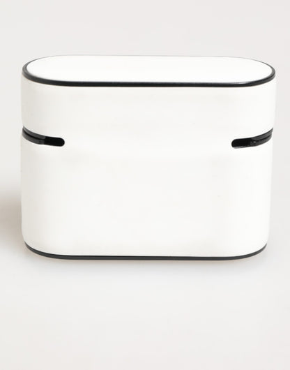 Dolce &amp; Gabbana – Airpods-Etui mit geprägtem Logo aus Gummi in Weiß und Schwarz