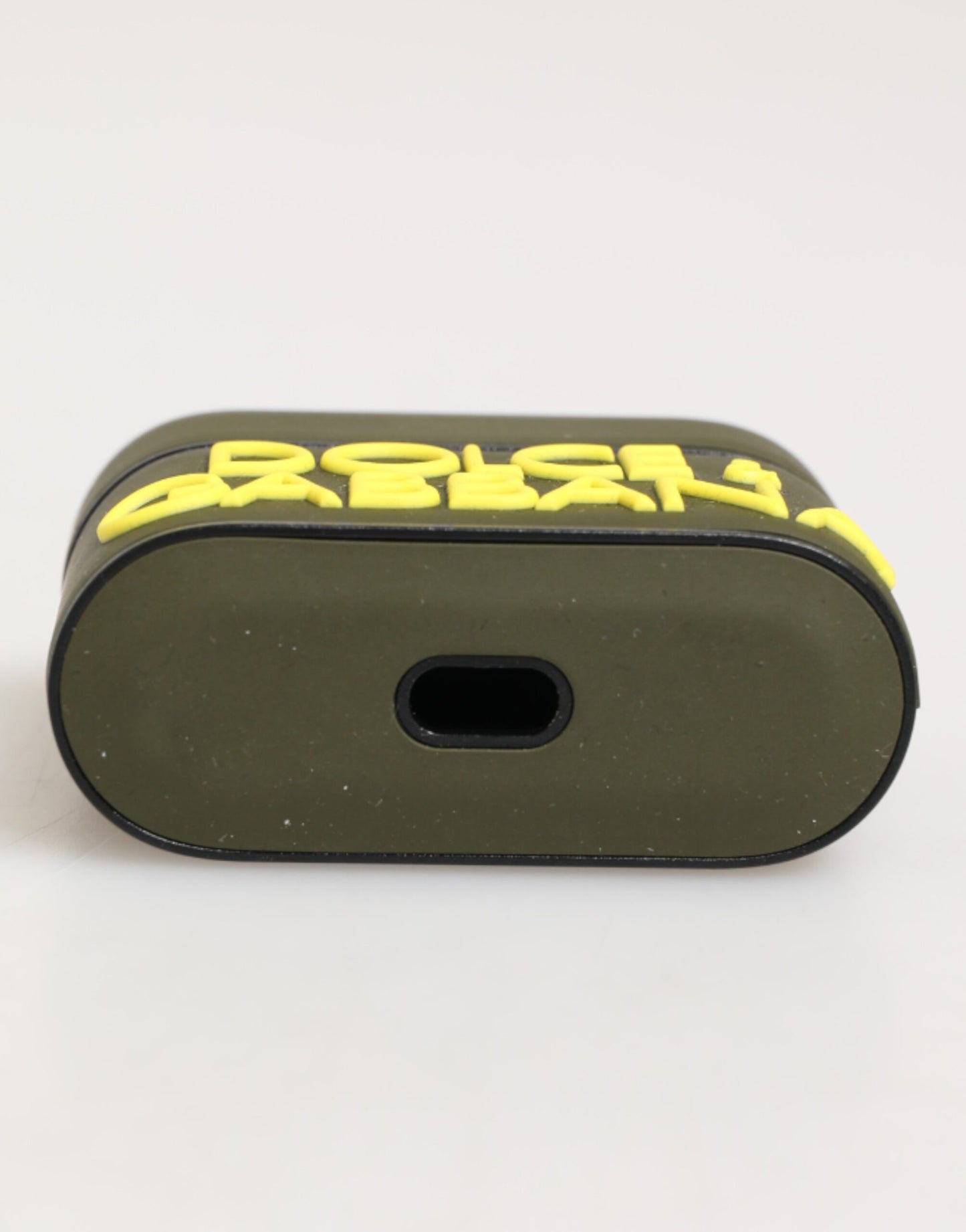 Dolce &amp; Gabbana – Airpods-Etui aus Gummi mit geprägtem Logo in Armeegrün
