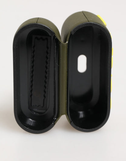Dolce &amp; Gabbana – Airpods-Etui aus Gummi mit geprägtem Logo in Armeegrün