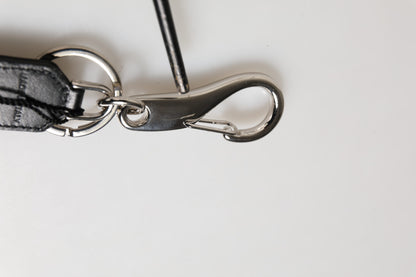 Dolce &amp; Gabbana Schlüsselanhänger mit Kronenhalter aus Nylon mit DG-Logo in Schwarz und Burgunderrot