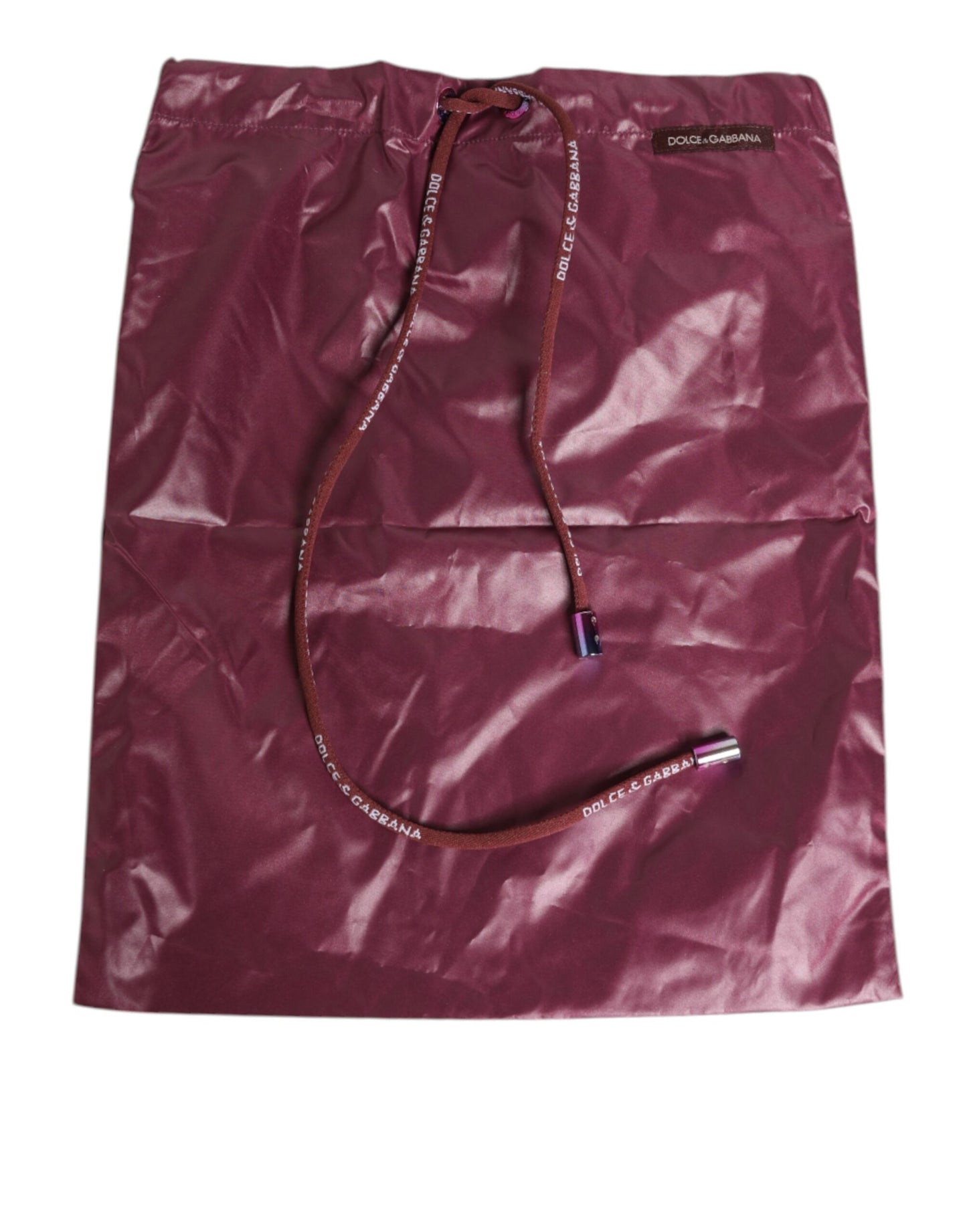Dolce &amp; Gabbana – Burgunderrote Bademode aus Polyester mit Logoprägung und Wappen