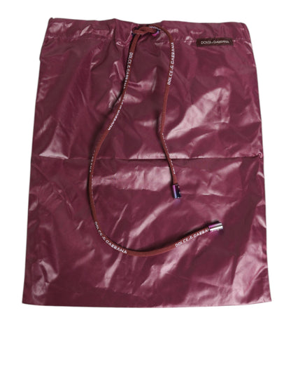 Dolce &amp; Gabbana – Burgunderrote Bademode aus Polyester mit Logoprägung und Wappen