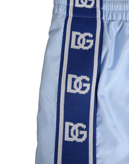 Dolce &amp; Gabbana Hellblaues Nylon-DG-Logoband für Herren