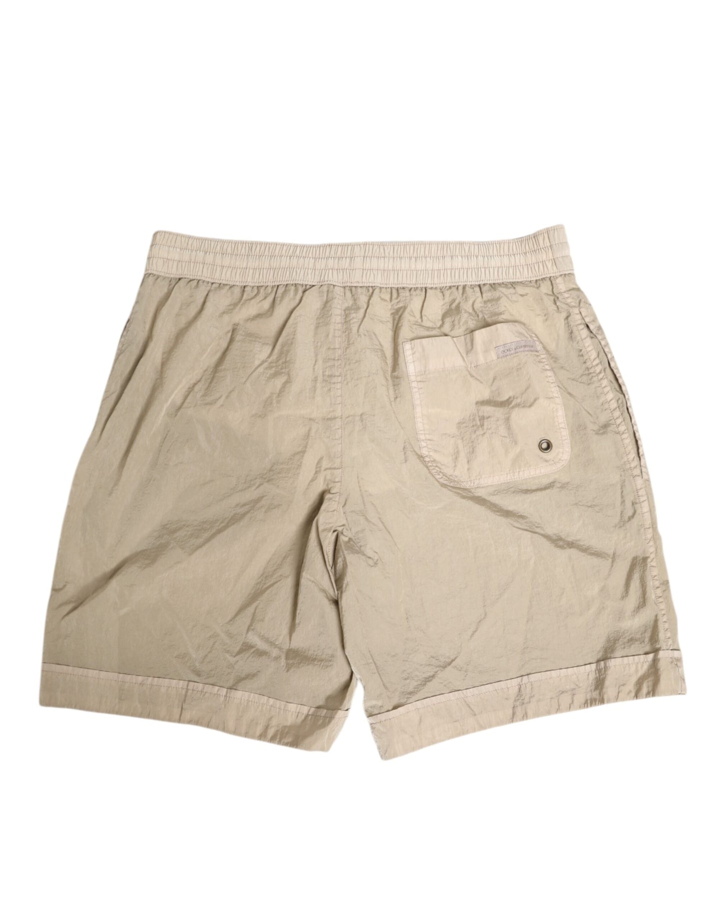 Dolce &amp; Gabbana Beige Nylon Beachwear Herren Boxershorts Bademode