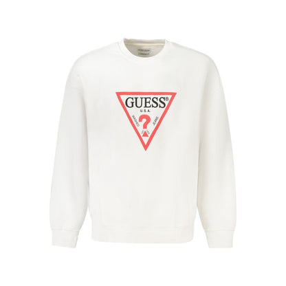 Guess Jeans Herrenpullover aus weißer Baumwolle