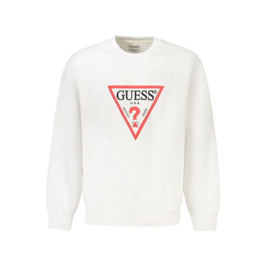 Guess Jeans Herrenpullover aus weißer Baumwolle