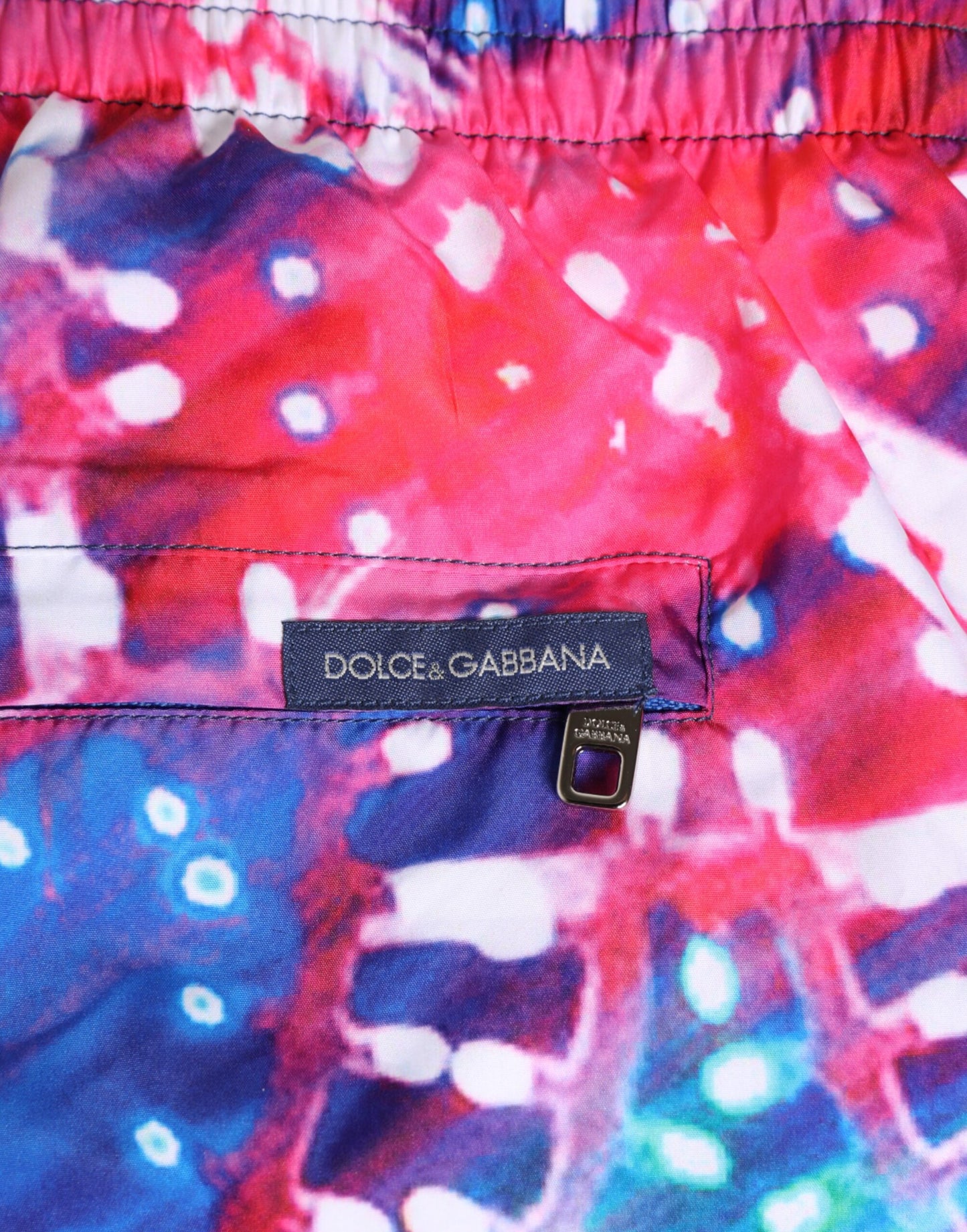 Dolce &amp; Gabbana Mehrfarbige Shorts aus Polyester mit Neon-Print