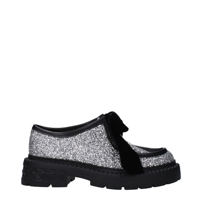 Jimmy Choo Slip-On-Loafer aus grauem Kunststoff