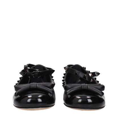 Valentino Garavani – Schwarze Ballerinas aus Leder