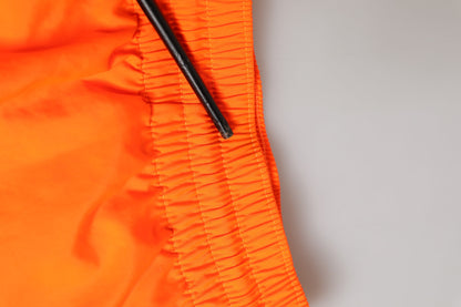 Dolce &amp; Gabbana Orange Polyester Beachwear Herren Shorts Bademode