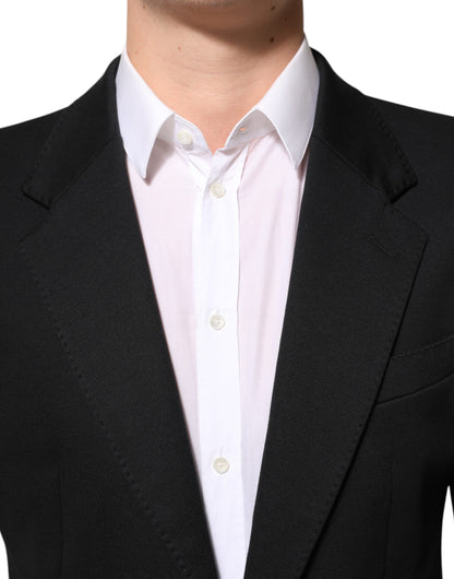 Dolce &amp; Gabbana Dunkelblaue Herrenjacke aus Baumwolle, Mantel, Blazer, Anzug