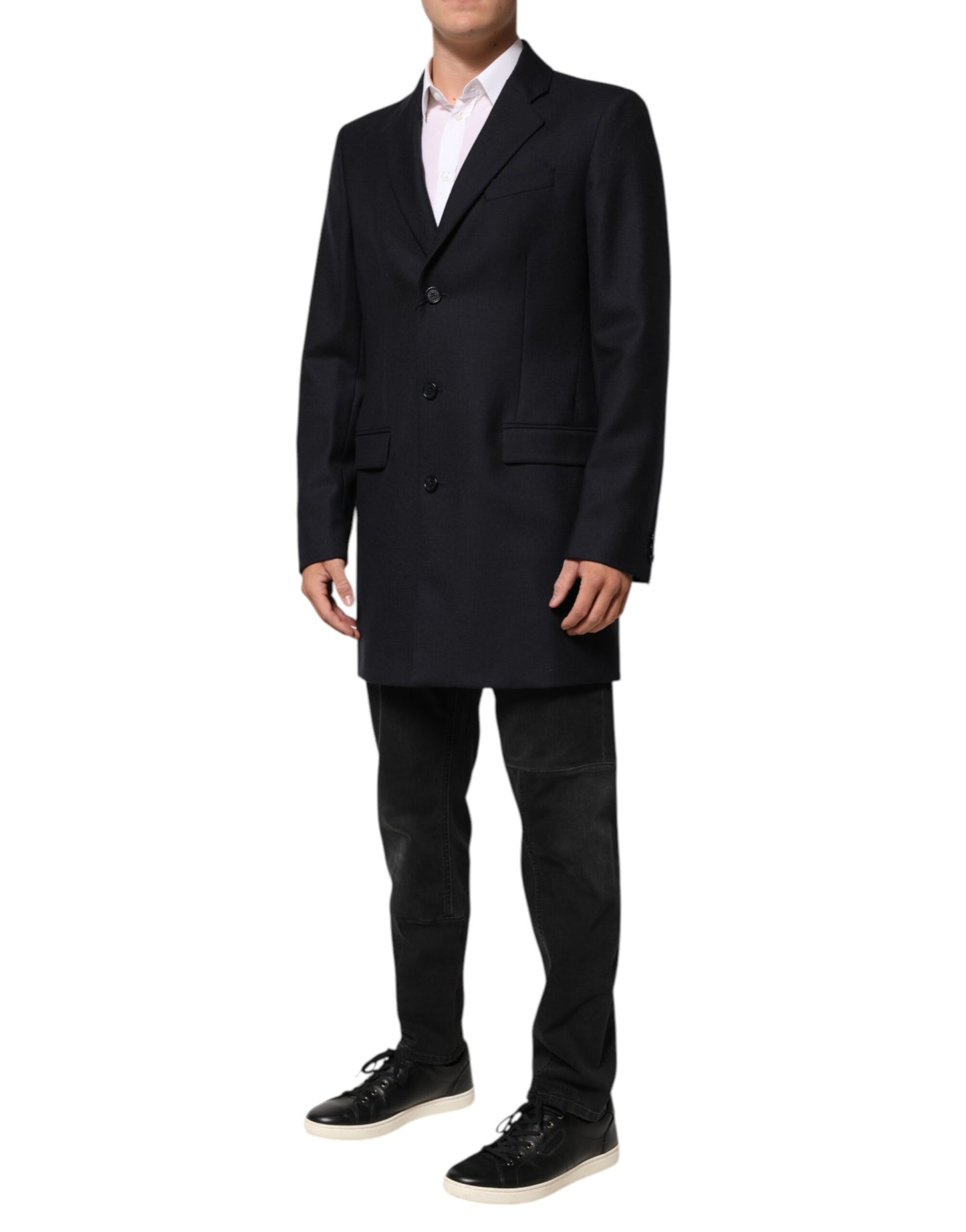 Dolce &amp; Gabbana Dunkelblaue Wolljacke für Herren, Mantel, Blazer, Anzug