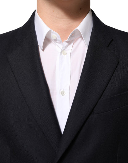 Dolce &amp; Gabbana Dunkelblaue Wolljacke für Herren, Mantel, Blazer, Anzug