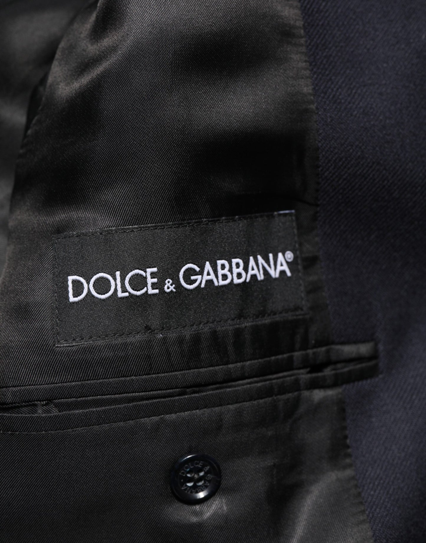 Dolce &amp; Gabbana Dunkelblaue Wolljacke für Herren, Mantel, Blazer, Anzug