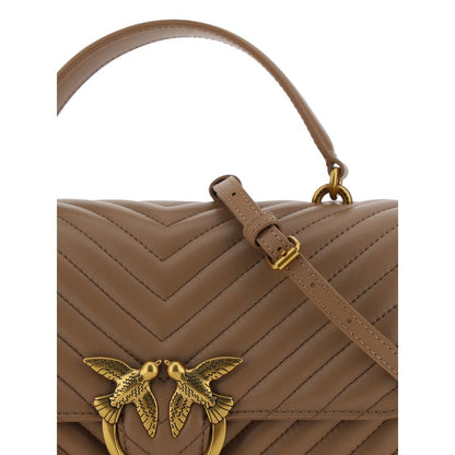 PINKO Braun Kalbsleder Bos Taurus Geldbörse