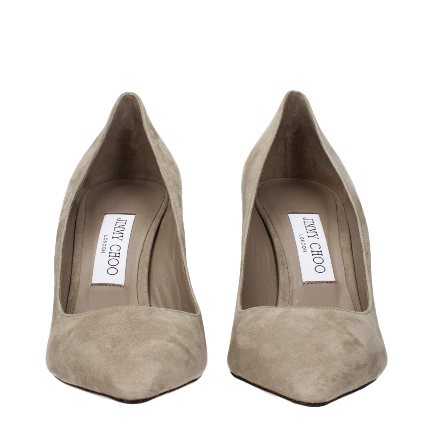 Jimmy Choo Graue Pumps aus Leder mit hohem Absatz